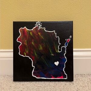 Abstract Wisconsin Canvas Art 10x10 inch